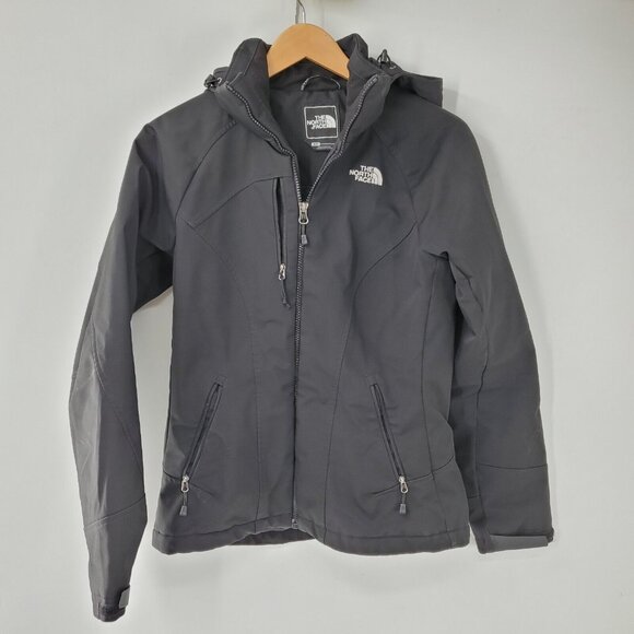 The North Face Primaloft Womens S/P Black Hooded Jacket Zip‎ Up - Picture 1 of 8